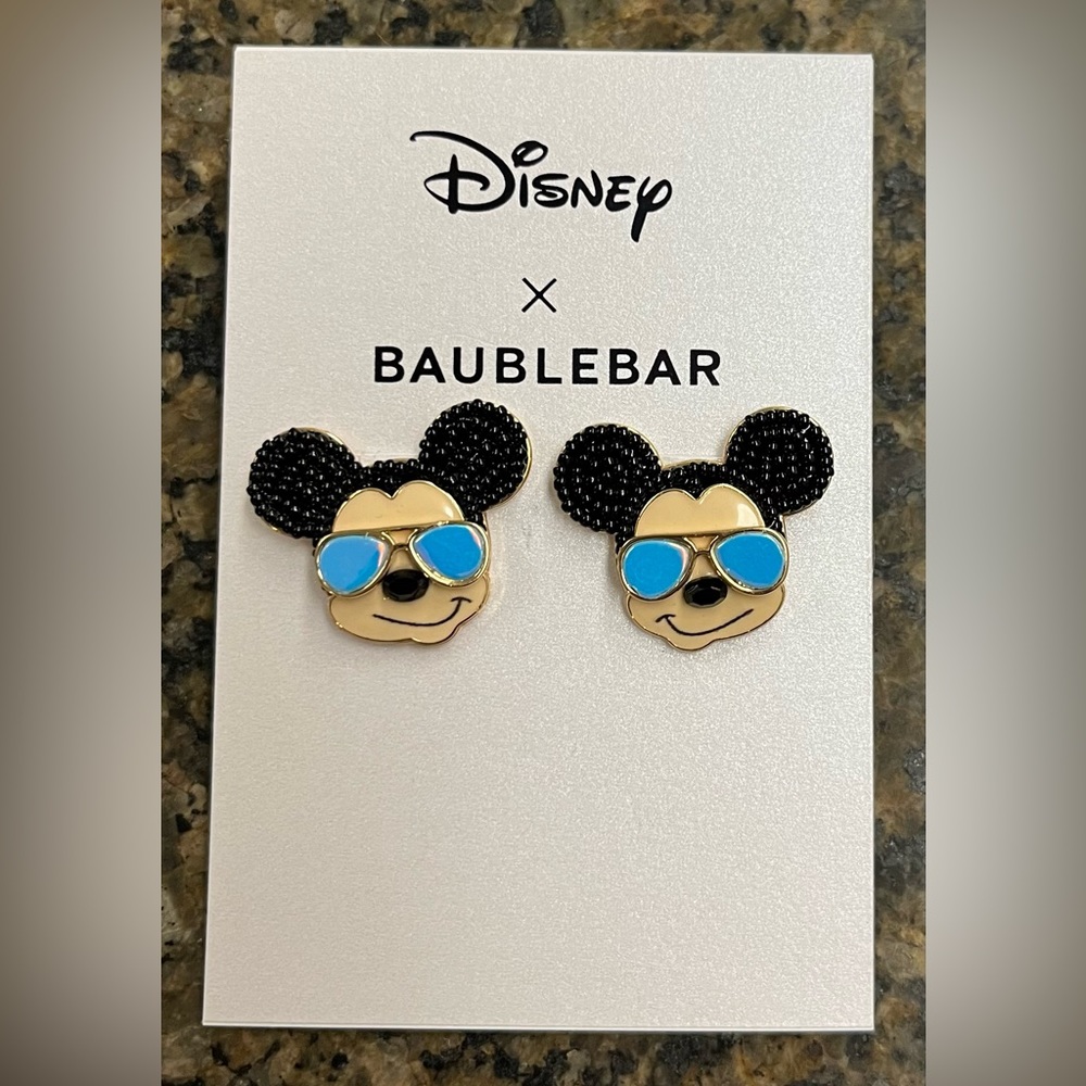 New Disney Baublebar Mickey Mouse Sunglasses Earrings